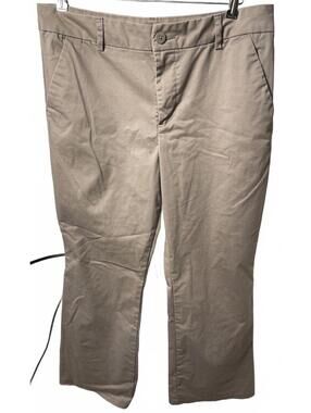 Lee Khaki Dress Pants Women's 14 Tan Beige Wide Leg Minimal